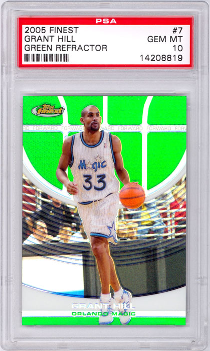 2005-06 Finest Grant Hill Green Refractor #7 PSA 10
