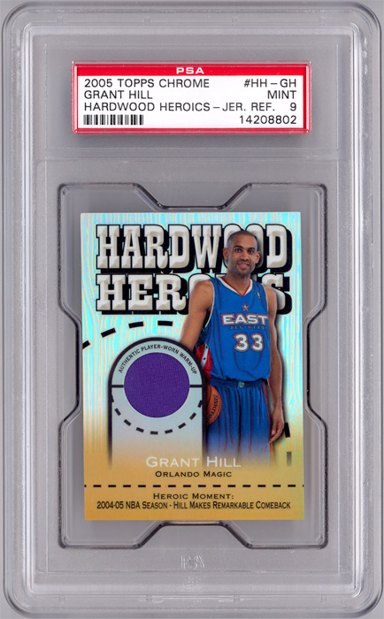 2005-06 Topps Chrome Grant Hill Hardwood Heroics Jersey Refractor #HH-GH PSA 9
