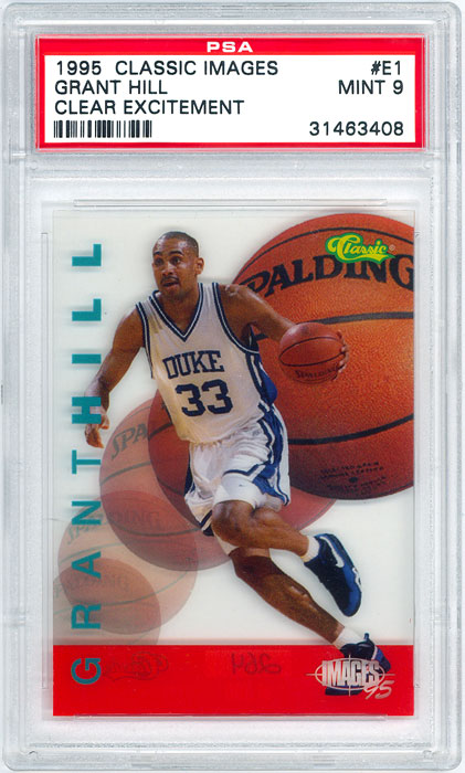 1995 Classic Images Grant Hill Clear Excitement #E1 PSA 9
